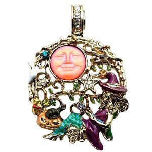 Kirks Folly Womens Crystal Magnetic Enhancer Pendant Witch Moon